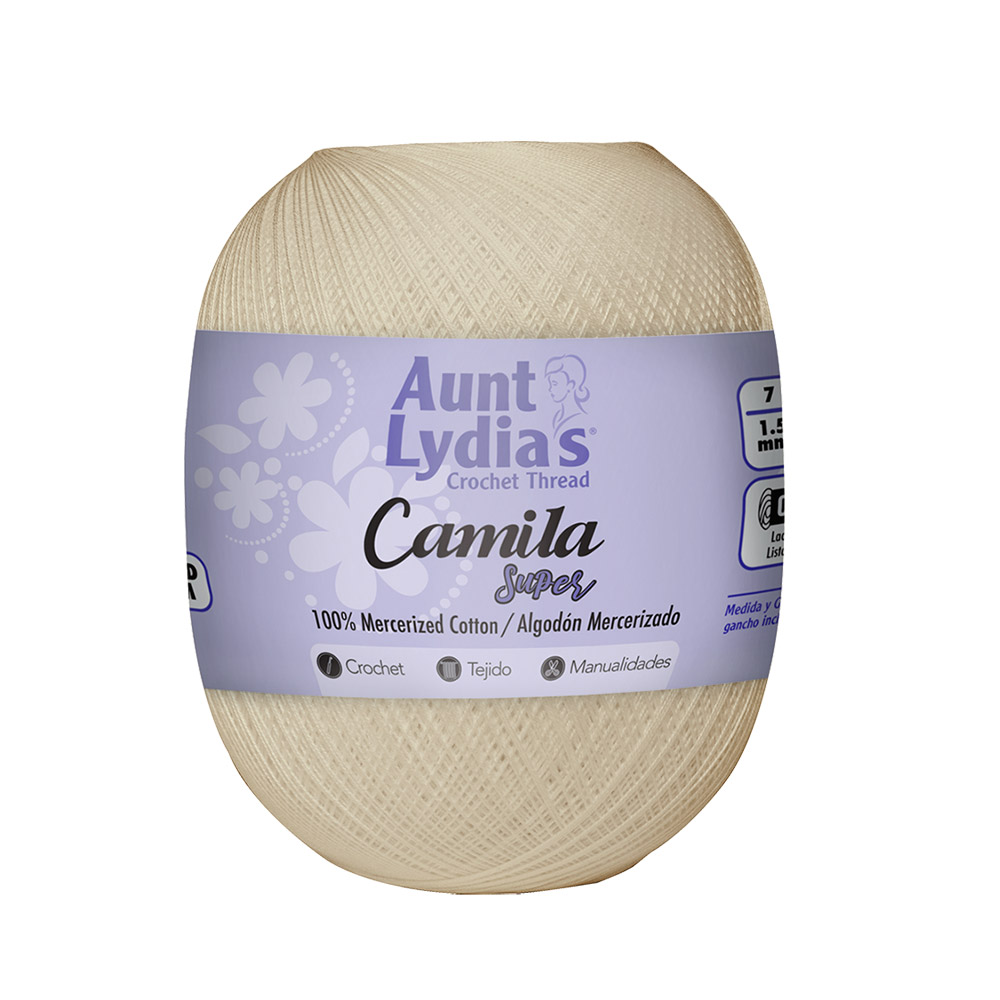 Aunt Lydia - Hilo de hilo de algodón de ganchillo jumbo, 1 unidad, color  blanco